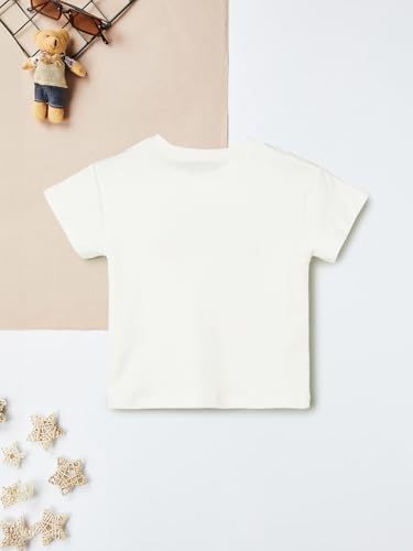 Max Girls Peppa Pig Print T-Shirt (Off White_2-3 Y)