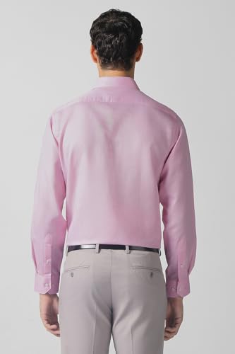 Men Pink Solid Full Sleeves Formal Shirt