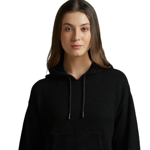 Pepe Jeans Women's Acrylic Modern Sweater (PL702298_Black