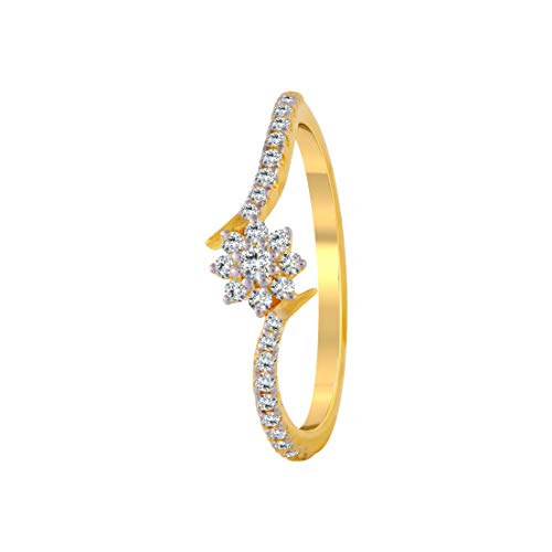 P.C. Chandra Jewellers 18 KT Yellow Gold and Diamond Metal Ring for Women