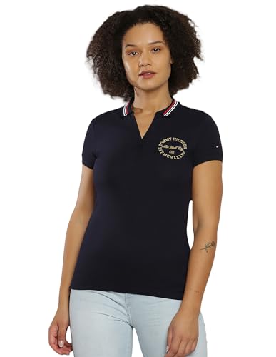 Tommy Hilfiger Womens Blue Color T-Shirt (XS)