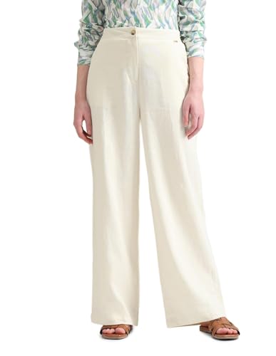 U.S. POLO ASSN. Women's Linen Viscose Wide Leg Trousers (UWSS24TRO112_Black_30)