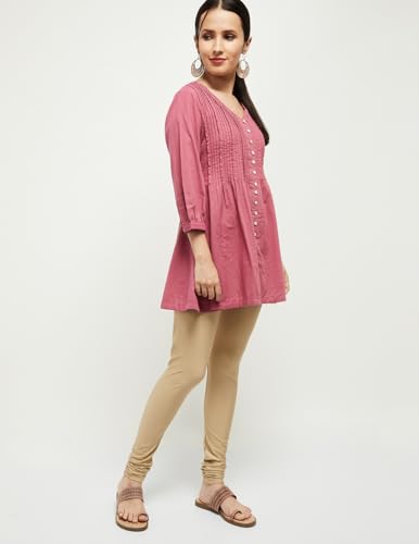 Max Women's Mid Rise Regular Fit Cotton Churidar (NOOSKC21GOGOLD_Gold_XL_Gold_XL)