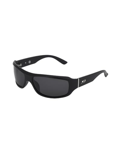 Carlton London Black with Silver Toned and Black Polarised Lens Sports Sunglass for men