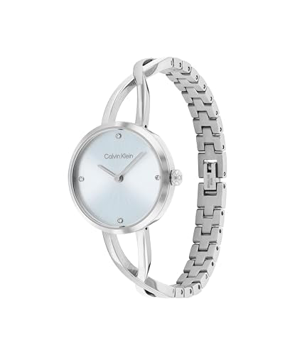 Calvin Klein Sculpted Embrace Qtz Basic Slim Ice Blue Round Dial Women's Watch- 25100058