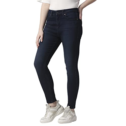 Pepe Jeans Women's High Rise Skinny Fit Jeans Dark Used