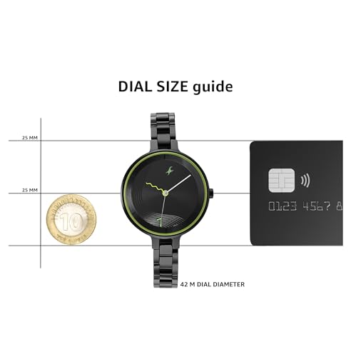 Fastrack Stunners Quartz Analog Black Dial Black Metal Strap Watch for Girls - NS6265NM01