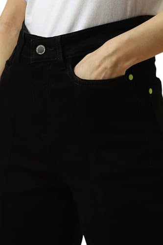 Women Black Regular Fit Dark Wash Jeans