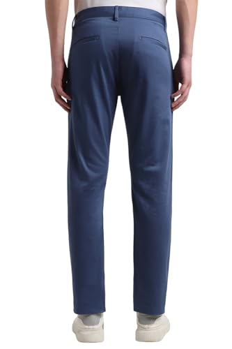 Allen Solly Men's Slim Casual Pants (ASTFQSRFO43304_Blue