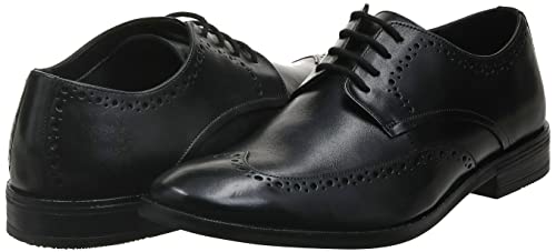 Clarks Mens 26148029 Black Black Leather Uniform Dress Shoe - 9 UK (261480297)