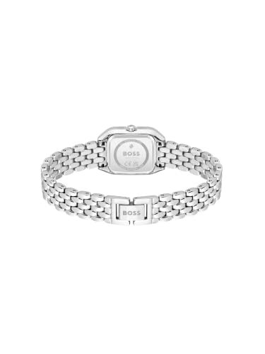 Boss Mae Petite Qtz Basic Mini Silver White Rectangle Dial Women's Watch- 1502882