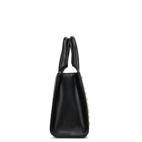 Da Milano Leather Sling Bag for Women - Silver & Black (LSB-02393)