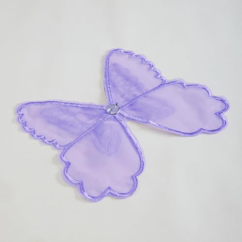 Hopscotch Girls Purple Sleeveless 3D Butterfly Applique Ruffled Gown for Age (9-12 Months)