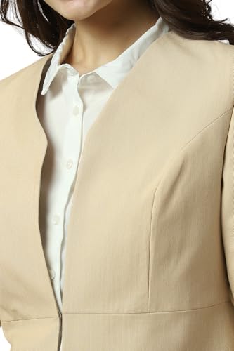 Women Beige Regular Fit Blazer
