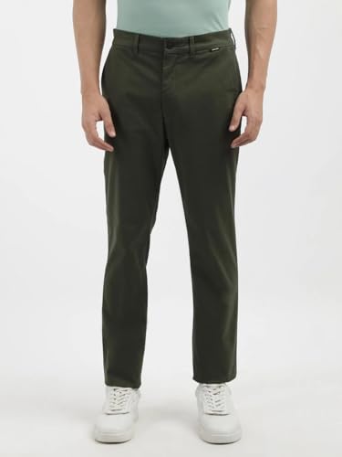 Calvin Klein Jeans Men's Slim Casual Pants (K10K113696MRZ_Dark Olive