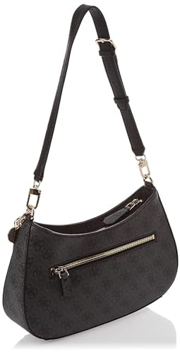 GUESS Noelle Top Zip Shoulder Bag, Coal Logo, One Size