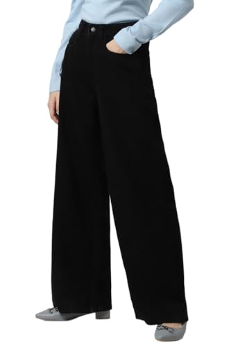 Van Heusen Women Black Dark Wash Regular Fit Jeans