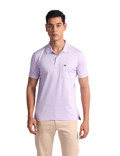 Arrow Men's Regular Fit Polo Shirt (ASAHTS3469_Lavender