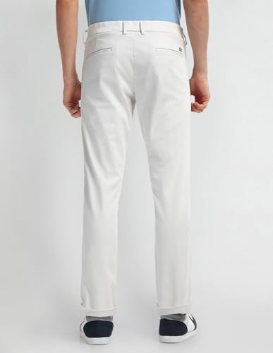 Arrow Men's Slim Casual Pants (ASAHTR2481_White