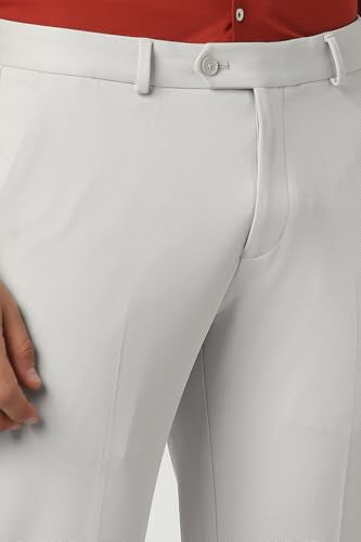 Men Grey Textured Trousers