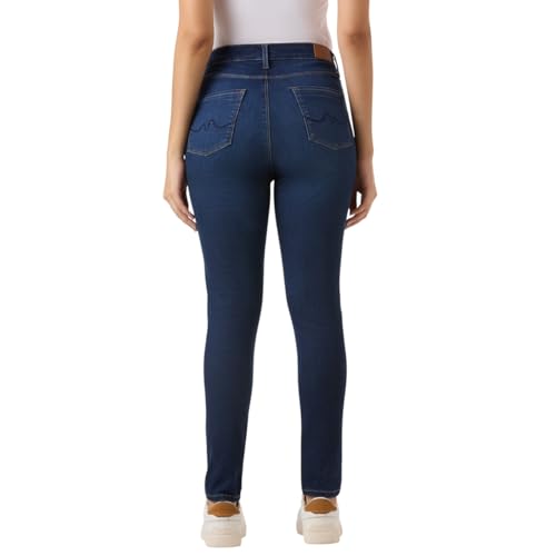 Women Blue Mid Rise Skinny Fit Powerflex Jeans