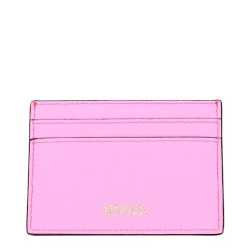 Versace Medusa Leather Credit Card Holder Wallet, Pink, Classic