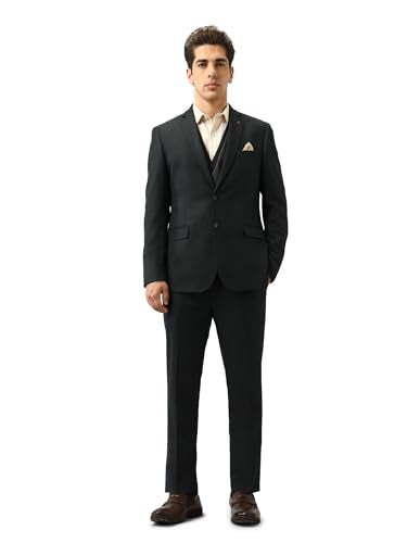 Arrow Men's Tailored Fit Ceremonial Three Piece Suit Dark Green