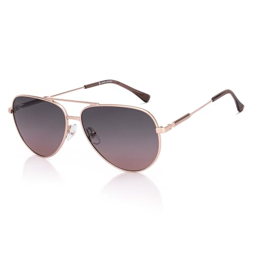 John Jacobs Full Rim Pilot Stylish & Premium Sunglasses | Polarized and 100% UV Protected | Men & Women | Medium | JJ S70015
