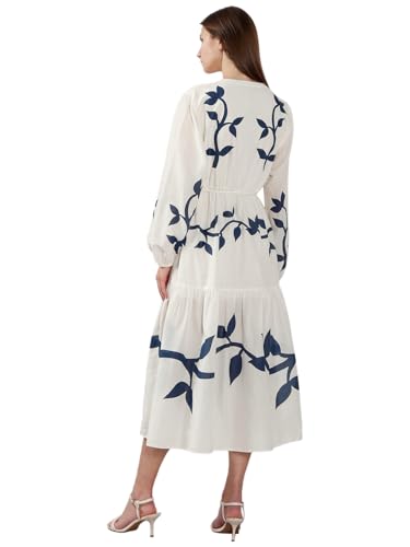 VERO MODA Women's Fit and Flare Off White Dress