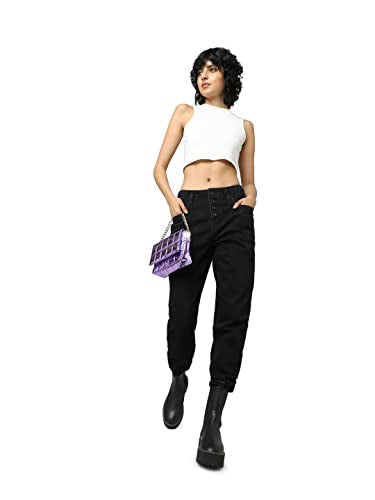 ONLY Women's Regular Jeans (15285598-Black Denim_Black 42)
