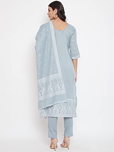 AFSA Pure Cotton Woven Zari Design Women Unstitched Dress Material With Dupatta For Summer Wear