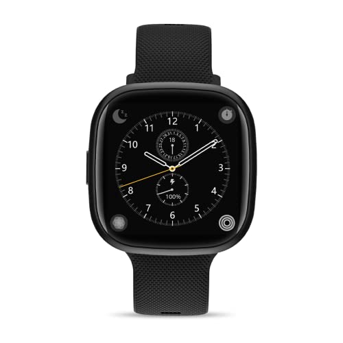 Turet Gravel Smartwatch for Kids - Aluminium Body, HD Screen, in-Built Games, Motion Mode, IP68 Waterproof, Activity Tracker, Multiple Dials, Heart Rate, SpO2 & Sleep Monitoring (Black)