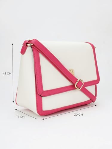 Tommy Hilfiger Solid Pink Pu Sling Bag