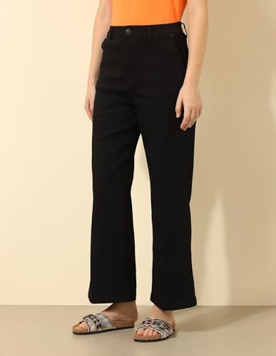 U.S. POLO ASSN. Women's Loose Jeans (UWSS25JEN298 Black