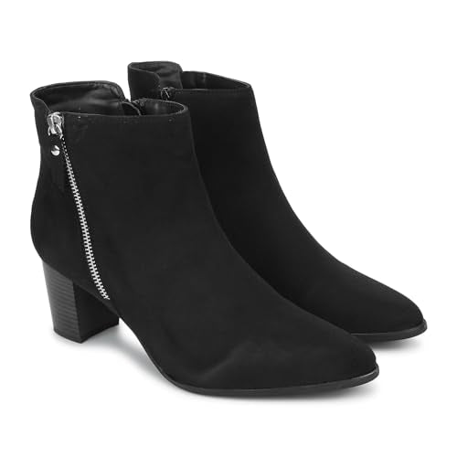 YOHO Women Comfortable Boots Collection | Extra Cushioned Foot Bed And Skin Friendly Ankle Boot With Heels | Trendy, Stylish, Casual Boots | Winter, Snow And Holiday Outings