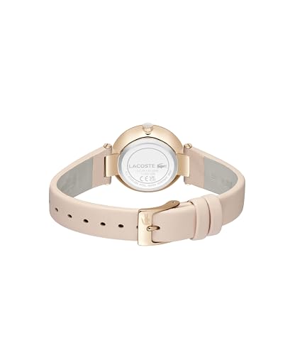Lacoste Orba Qtz Basic Slim Blush Round Dial Women's Watch|Leather Material|Multi Color Band - 2001335