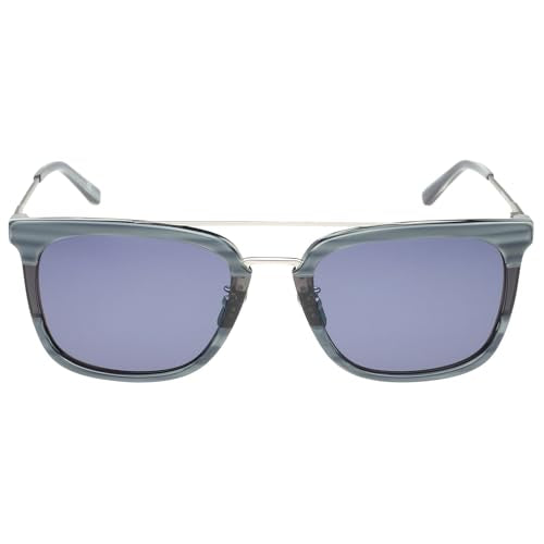 Calvin Klein|Blue Full Frame Square Sunglasses|100% UV Protected (Uv 400) Blue Lens|Men's|Large|Ck 18719 420 56 S