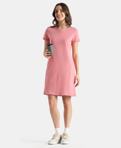 Jockey A195 Women Super Combed Cotton Regular Fit Dress with Side Pockets_Brandied Apricot_XXL
