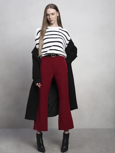 VERO MODA Womens Bootcut Pants Rust