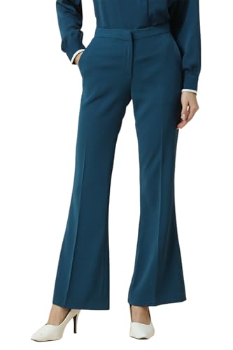 Allen Solly Women's Regular Casual Pants (AHTFWRGPI03853_Blue