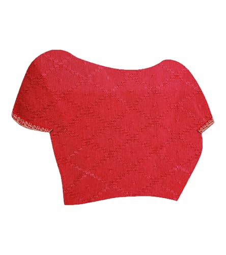 Laxmipati Monaco Embellished Floral Embroidered Chiffon Saree in Red Color