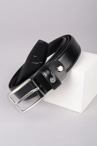 Allen Solly Men Black Textured Casual Belt