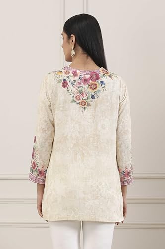 Biba Women Beige Cotton Straight Shirt_40