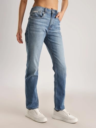 Medium-Wash Slim Fit Mid Rise Jeans