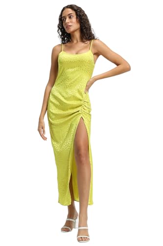 FOREVER 21 women's Polyester Blend A-Line Maxi Casual Dress (475599_Green