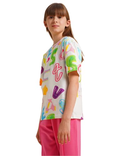 VERO MODA Girl's Regular Fit White T-Shirt