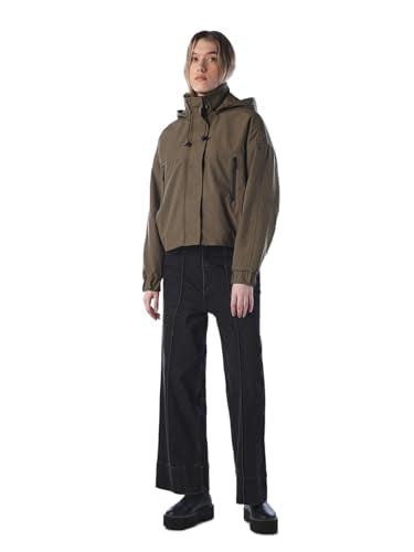 ONLY Women's Solid Regular Fit Olive Jacket