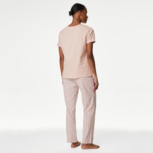 Marks & Spencer Women's Pure Cotton Printed Pyjama Set - 60645267005