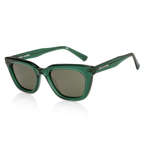John Jacobs | Polarized and 100% UV Protected Stylish & Premium Sunglasses | Full Rim Cat Eye | JJ Tints | Women