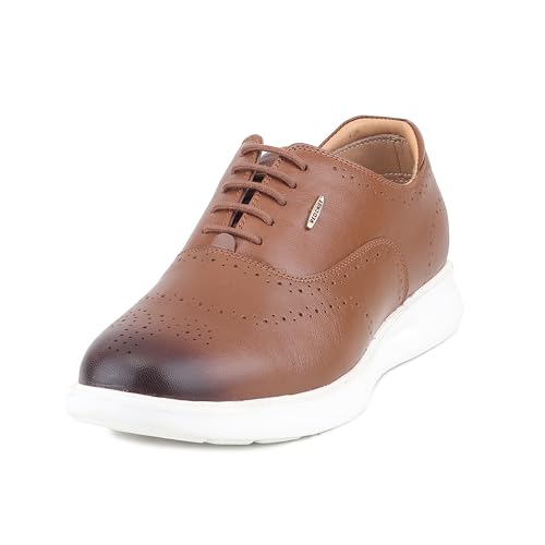 Red Chief Low Ankle Casual Brogue Shoes for Men | Tan UK09